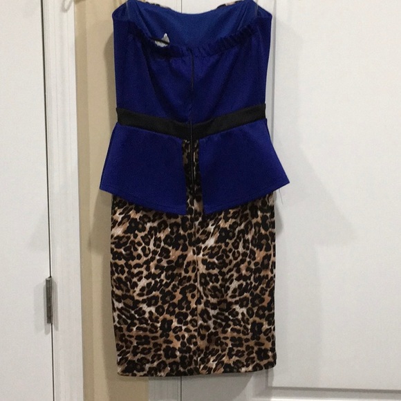 Strapless Leopard Print Dress - Picture 5 of 5